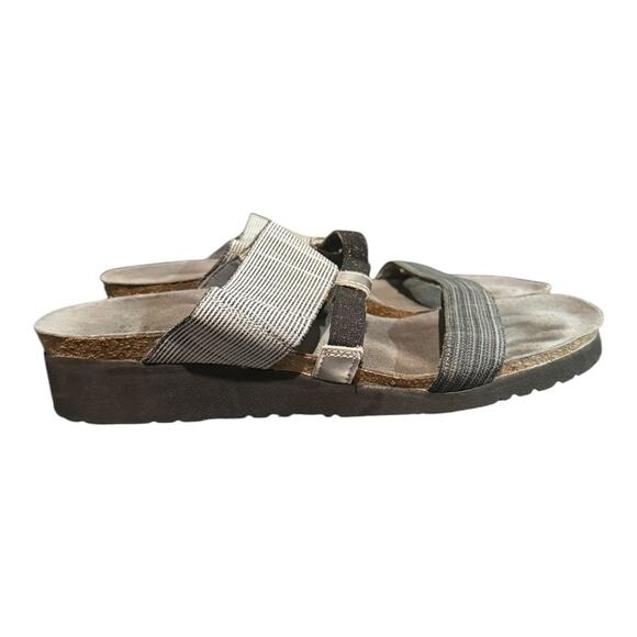 Naot Women’s Brenda Gray Wedge Sandals Size 40 US 9 Comfort Casual Slip On Shoe - Picture 2 of 9
